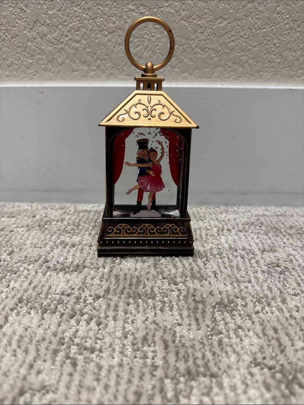 Gold-Tone Musical Dance Lantern with Red Accents